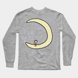 Moon and alto sax Long Sleeve T-Shirt